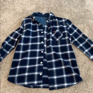 Blue Abercrombie flannel shirt